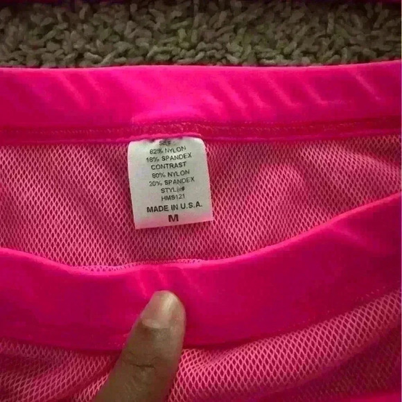 Two-piece high waist pink bathing suit. - Picture 2 of 3